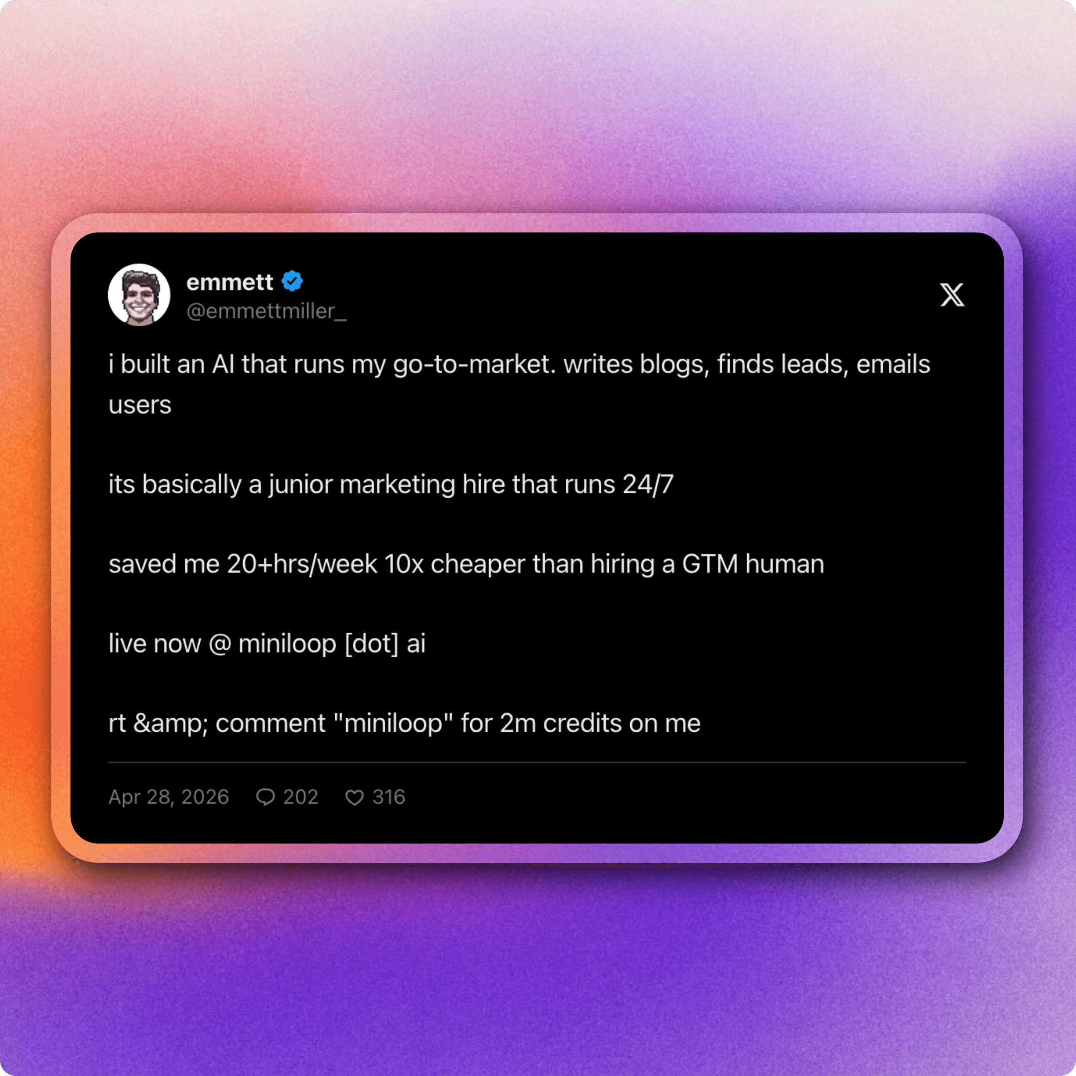 Miniloop AI goes live